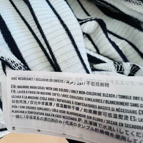 Abercrombie Striped Bodysuit Angel Sleeve Boho Small - Picture 9 of 10